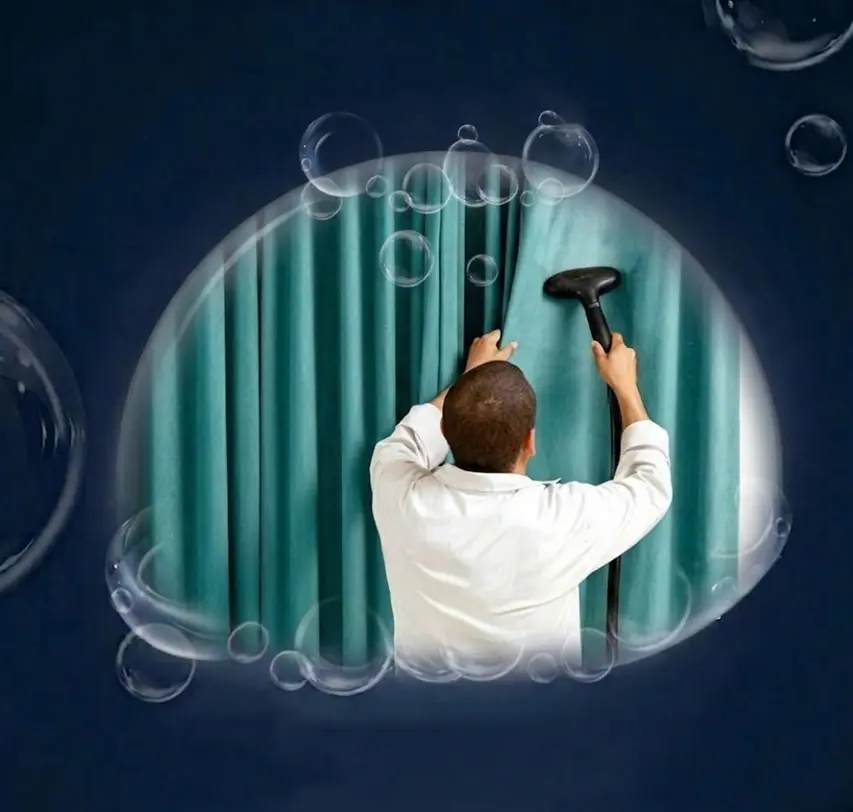 curtain cleaning service at home by Fabklean